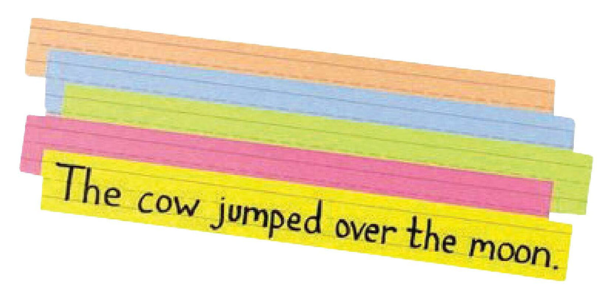 PAPER SENTENCE STRIPS PACON 3X24 IN BRIGHT COLORS PK OF 100