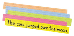 PAPER SENTENCE STRIPS PACON 3X24 IN BRIGHT COLORS PK OF 100