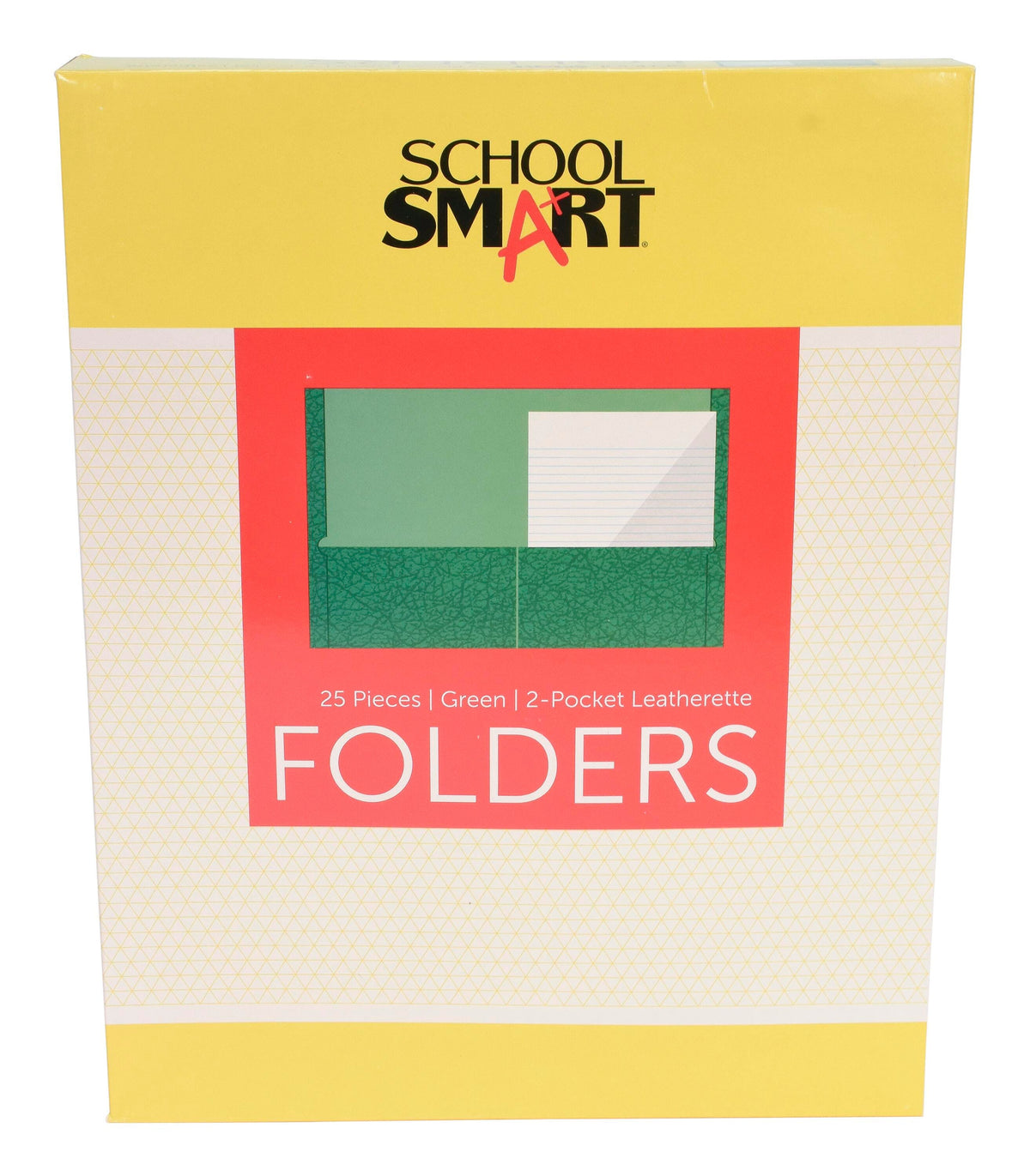 FOLDER 2-POCKET 9X12 GREEN PACK OF 25 - SCHOOL SMART