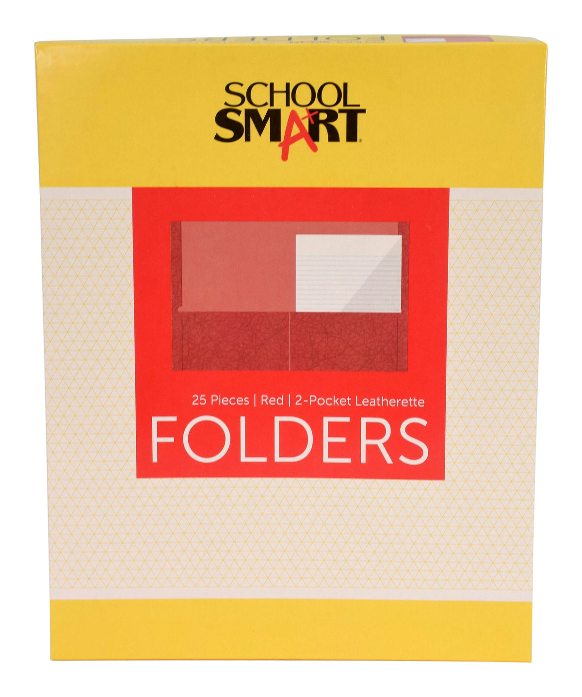 FOLDER 2-POCKET 9X12 RED PACK OF 25 - SCHOOL SMART