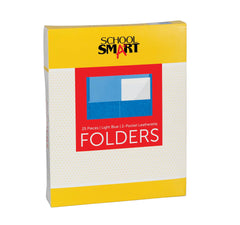 FOLDER 2-POCKET 9X12 LT BLUE PACK OF 25 - SCHOOL SMART