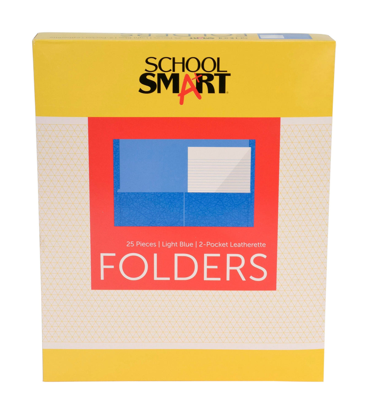FOLDER 2-POCKET LT BLUE PACK OF 25 - SCHOOL SMART