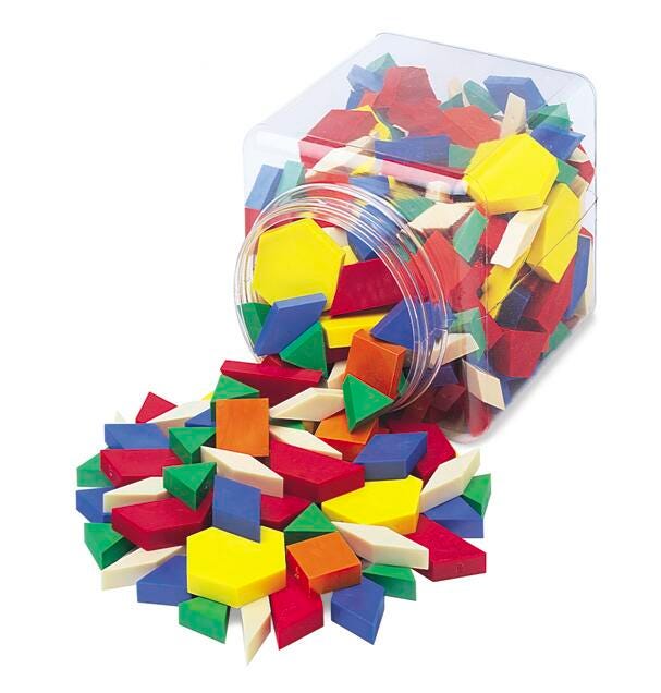 BLOCKS PLASTIC 1CM SET OF 250