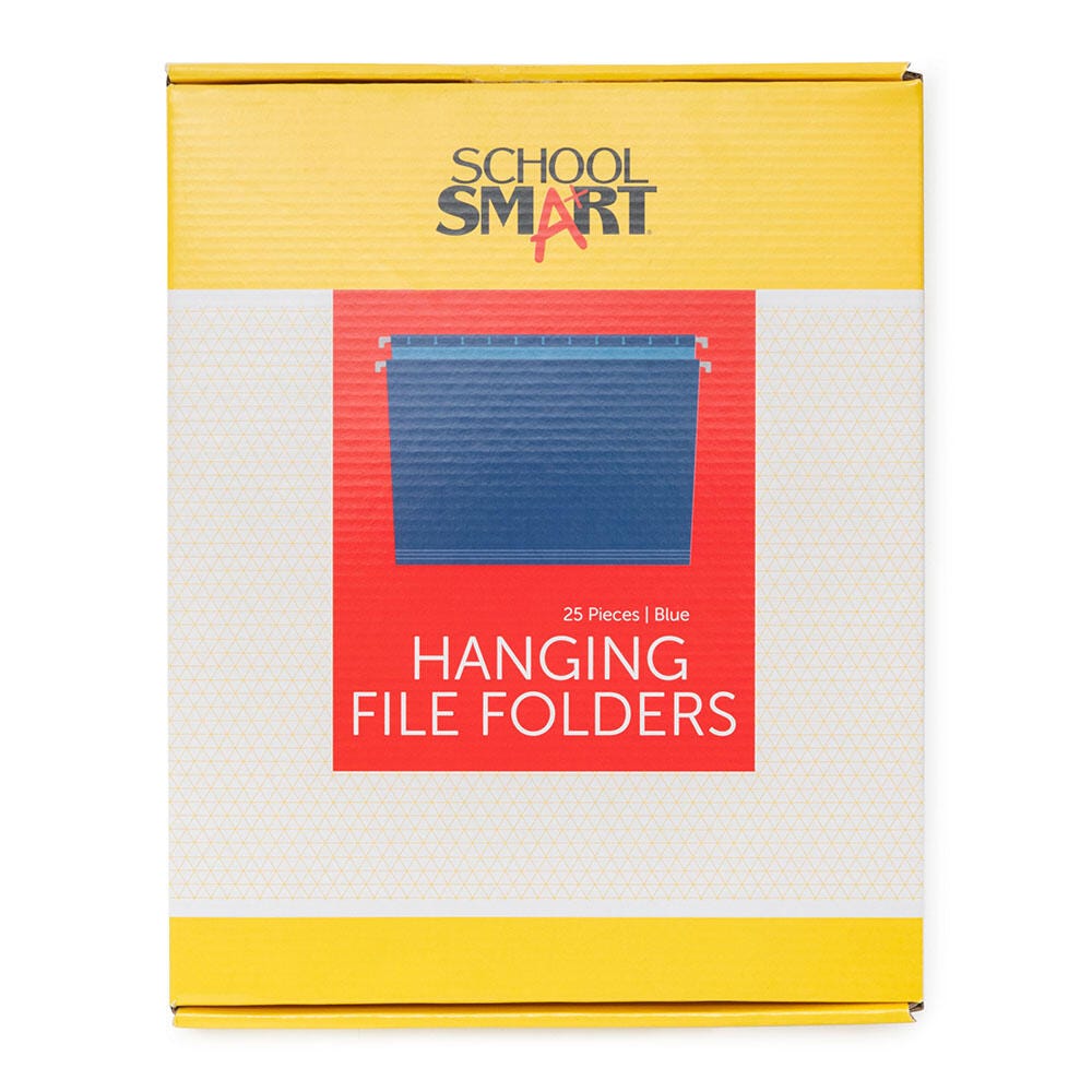 FOLDER FILE HANGING LTR SIZE BLUE PACK OF 25 SCHOOL SMART