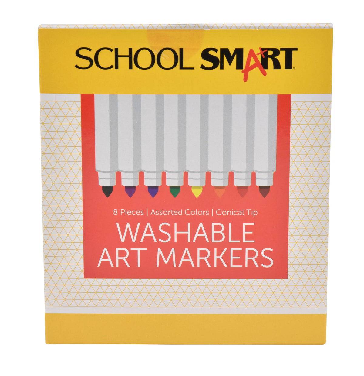 MARKERS WASH SCHOOL SMART CONICAL ASST COLORS SET OF 8