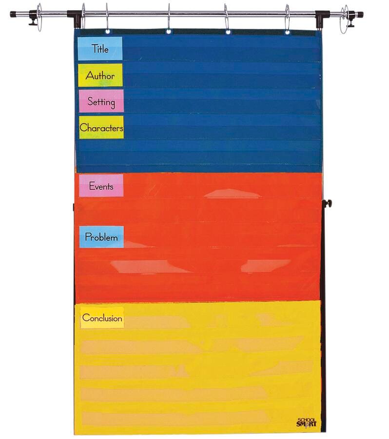 POCKET CHART - ADJUSTABLE 34X60-SCHOOL SMART