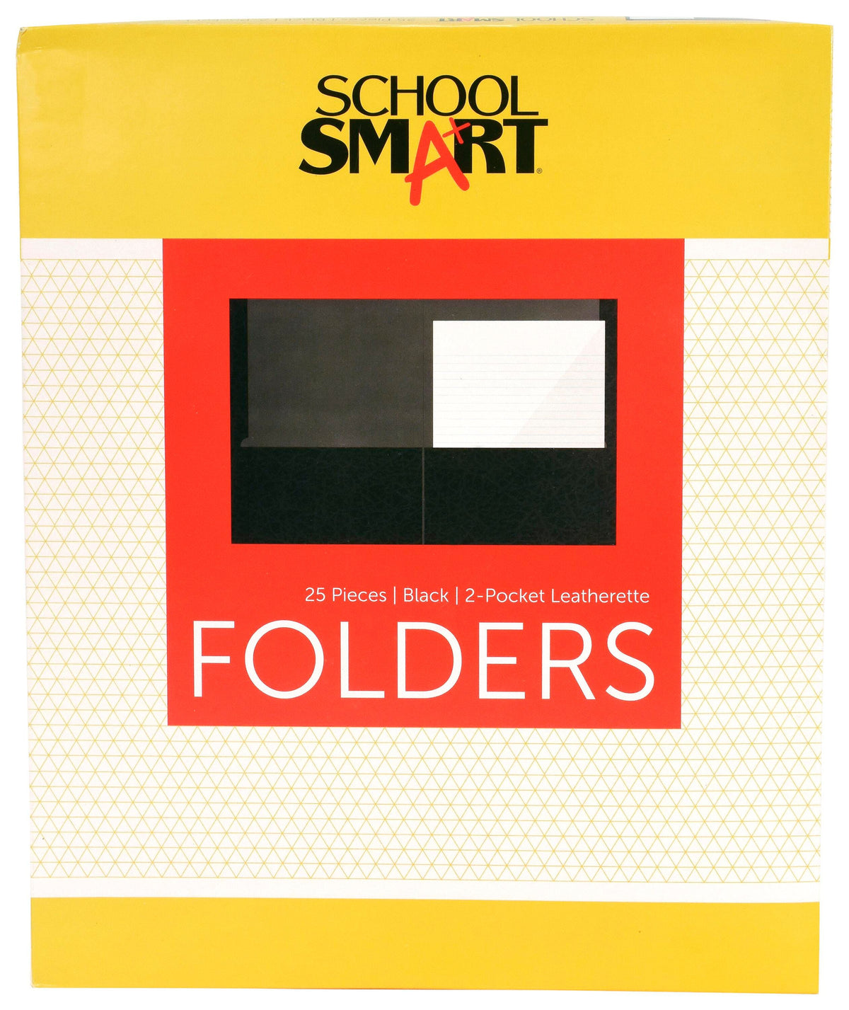 FOLDER 2-POCKET BLACK PACK OF 25 - SCHOOL SMART