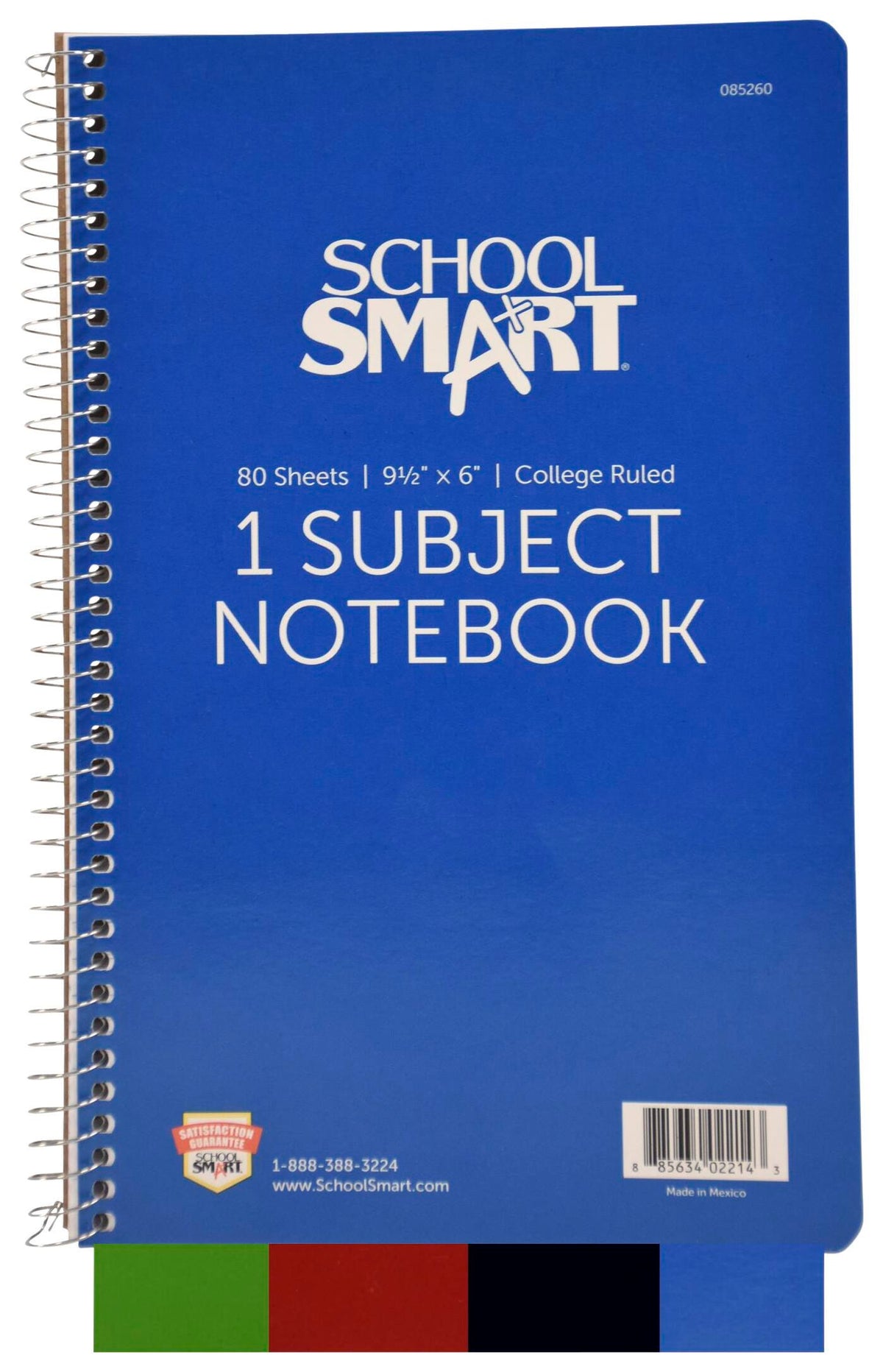 PAPER NOTEBOOK 1 SUBJECT 9.5X6 80 SHEET SCHOOL SMART