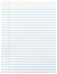 PAPER THEME 8X10.5 WHT 3/8 RLD 5-HP 40 SHT/PAD - SCHOOL SMART