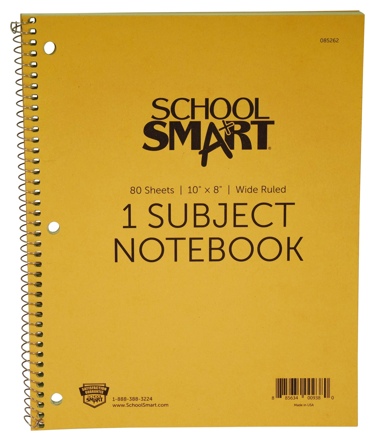 PAPER NOTEBOOK 1 SUBJECT 10X8 80 SHEET SCHOOL SMART