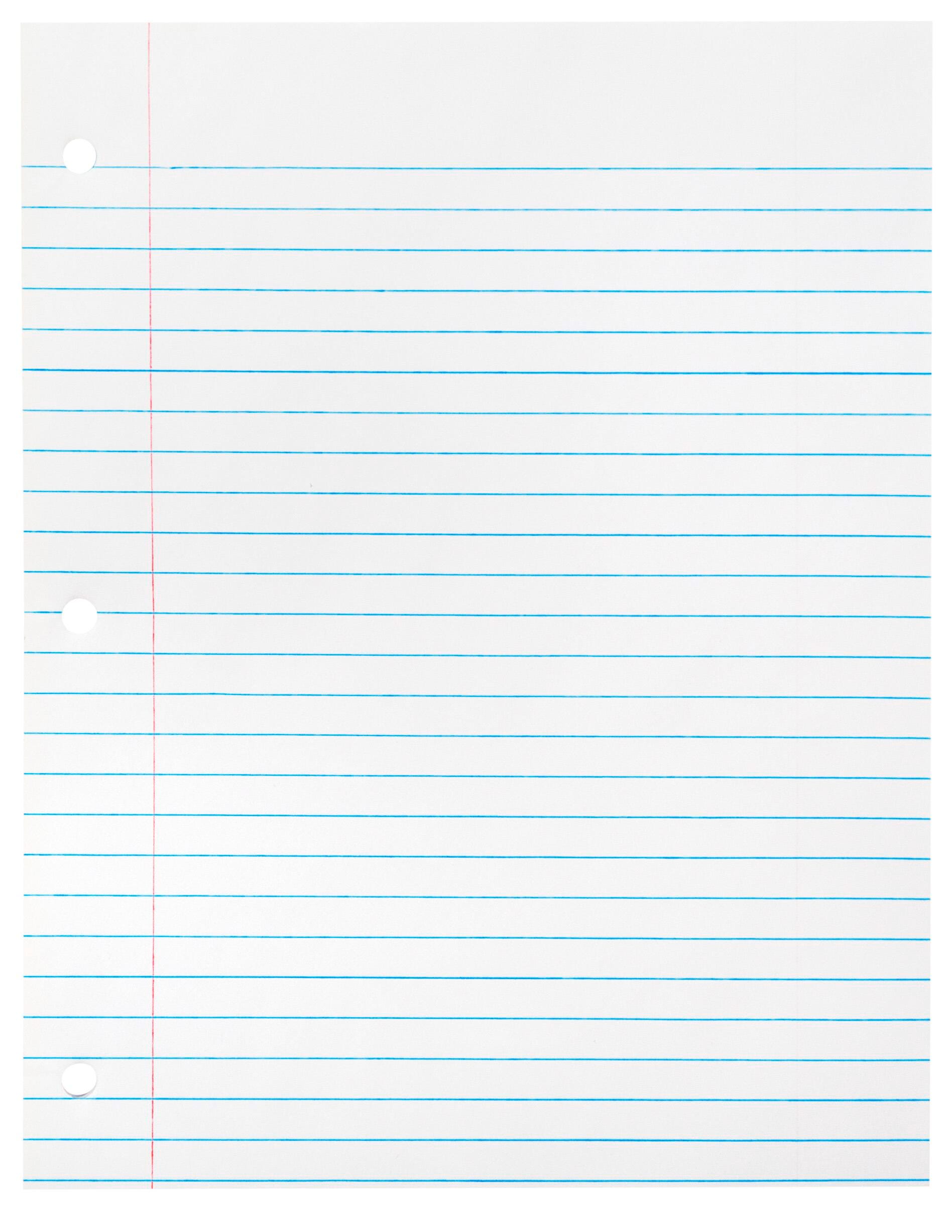 PAPER THEME 8.5X11 WHT 3/8 RLD 3-HP 100 SHT/PD - SCHOOL SMART