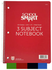 PAPER NOTEBOOK 3 SUBJECT 10.5X8 120 SHEET SCHOOL SMART