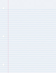 PAPER FILLER 8.5X11 15LB WITH MARGIN 9/32 RULE 3HP 200 SHTS SCHOOL SMART