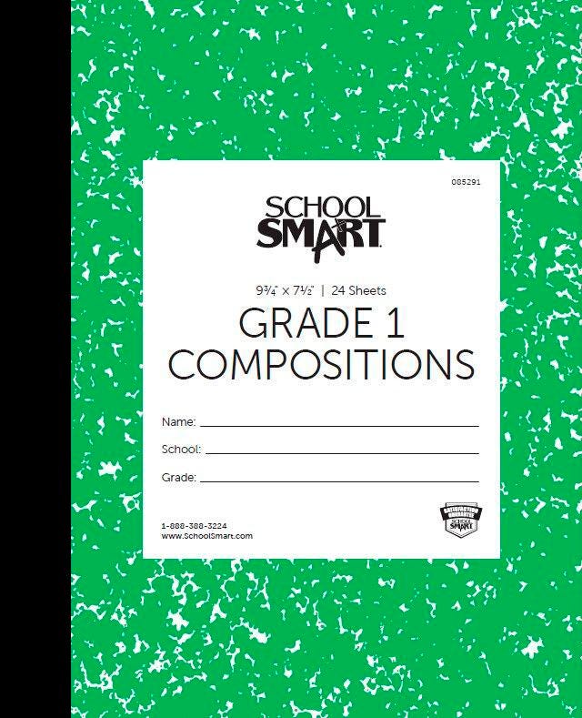 PAPER COMP BOOK 9.75X7.5 GREEN GRADE 1 24 SHTS SCHOOL SMART