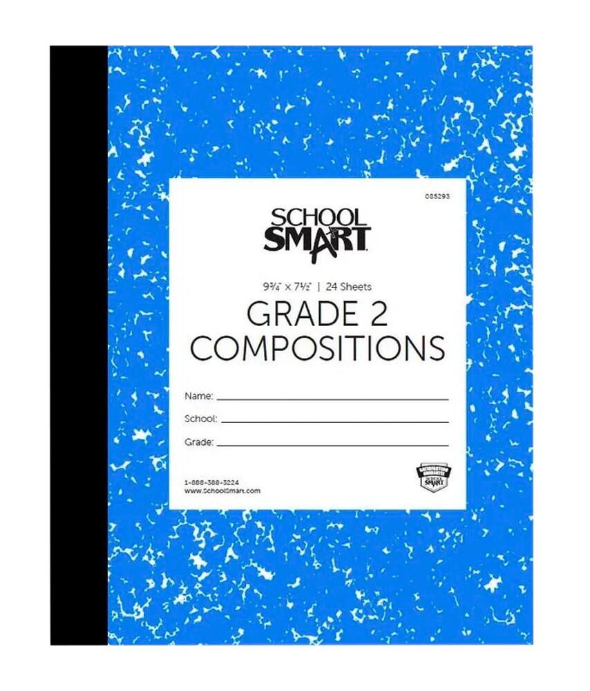PAPER COMP BOOK 9.75X7.5 BLUE GRADE 2 24 SHTS SCHOOL SMART