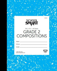 PAPER COMP BOOK 9.75X7.5 BLUE GRADE 2 50 SHTS SCHOOL SMART