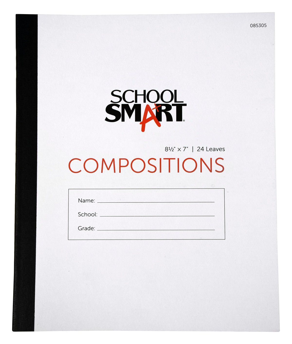 PAPER COMP BOOK 8.5X7 NO MARGIN 24 SHTS SCHOOL SMART