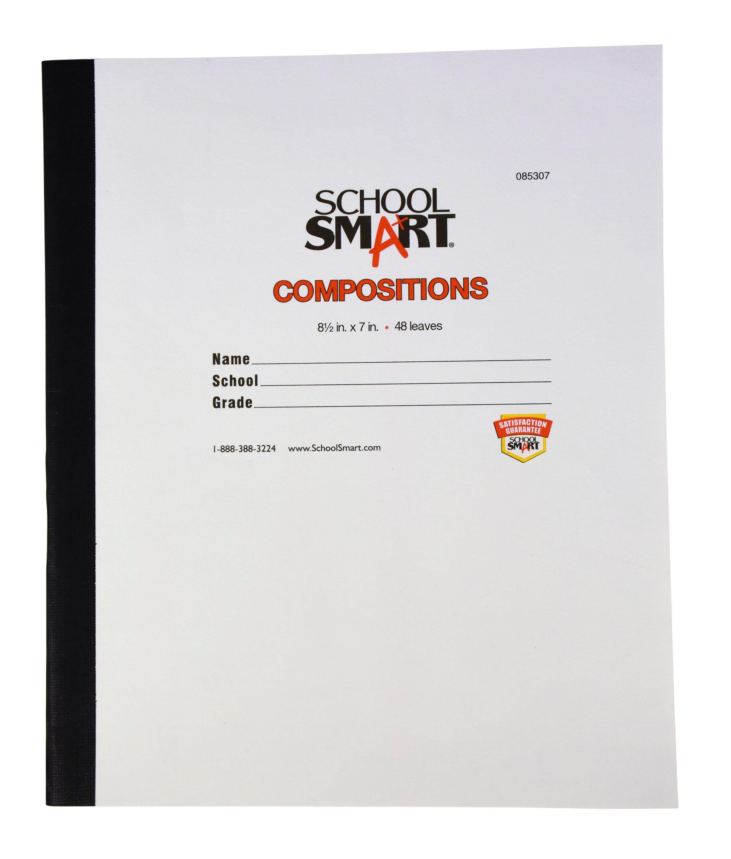 PAPER COMP BOOK 8.5X7 NO MARGIN 48 SHTS SCHOOL SMART