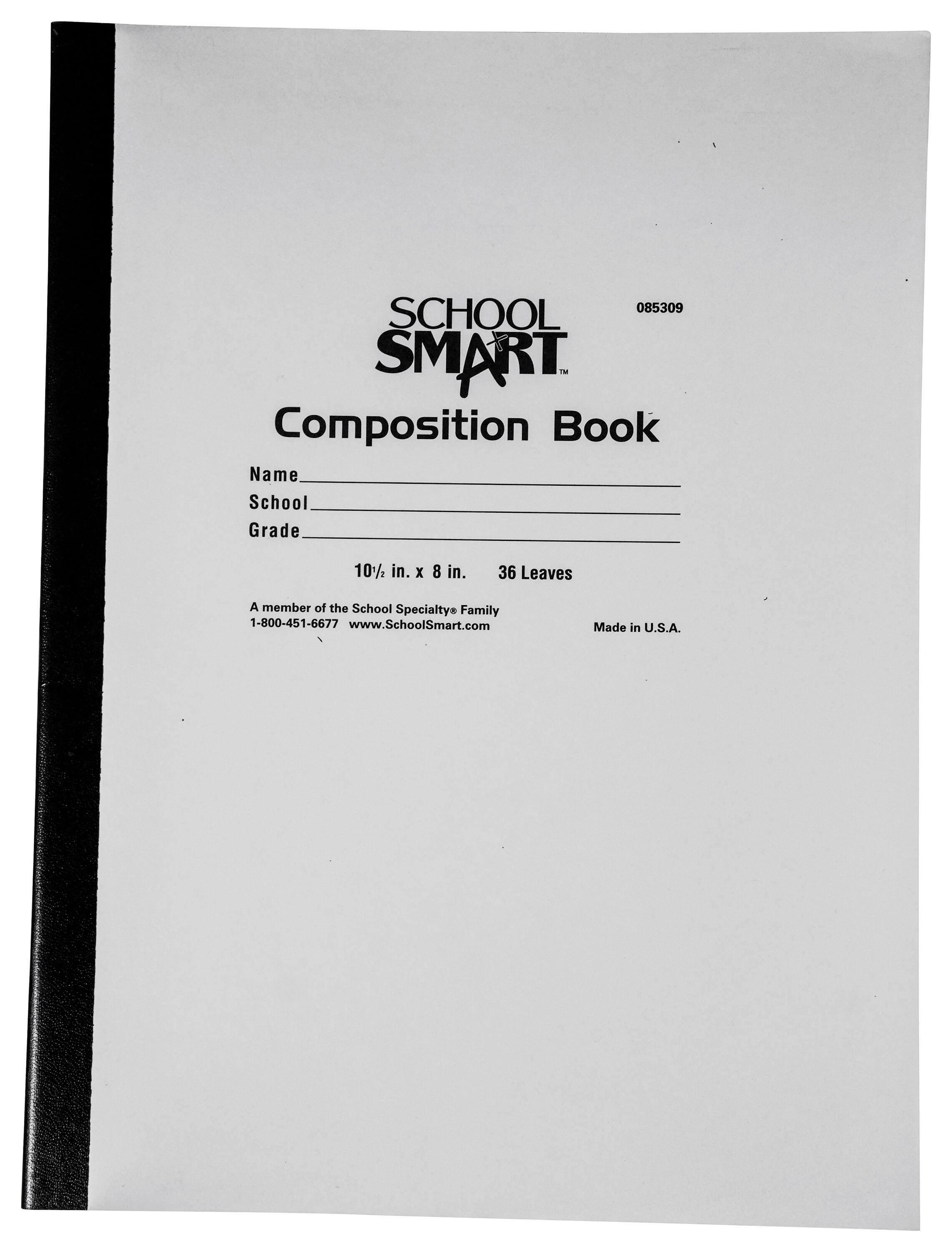 PAPER COMP BOOK 8X10.5 RED MARGIN 36 SHTS SCHOOL SMART CASE OF 144