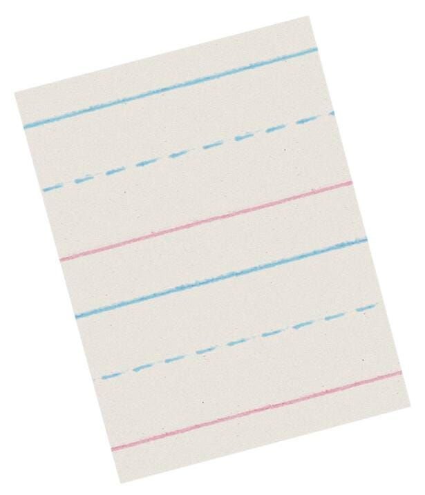 PAPER NEWSPRINT R+B 10.5X8 5/8IN RULED LW SCHOOL SMART REAM