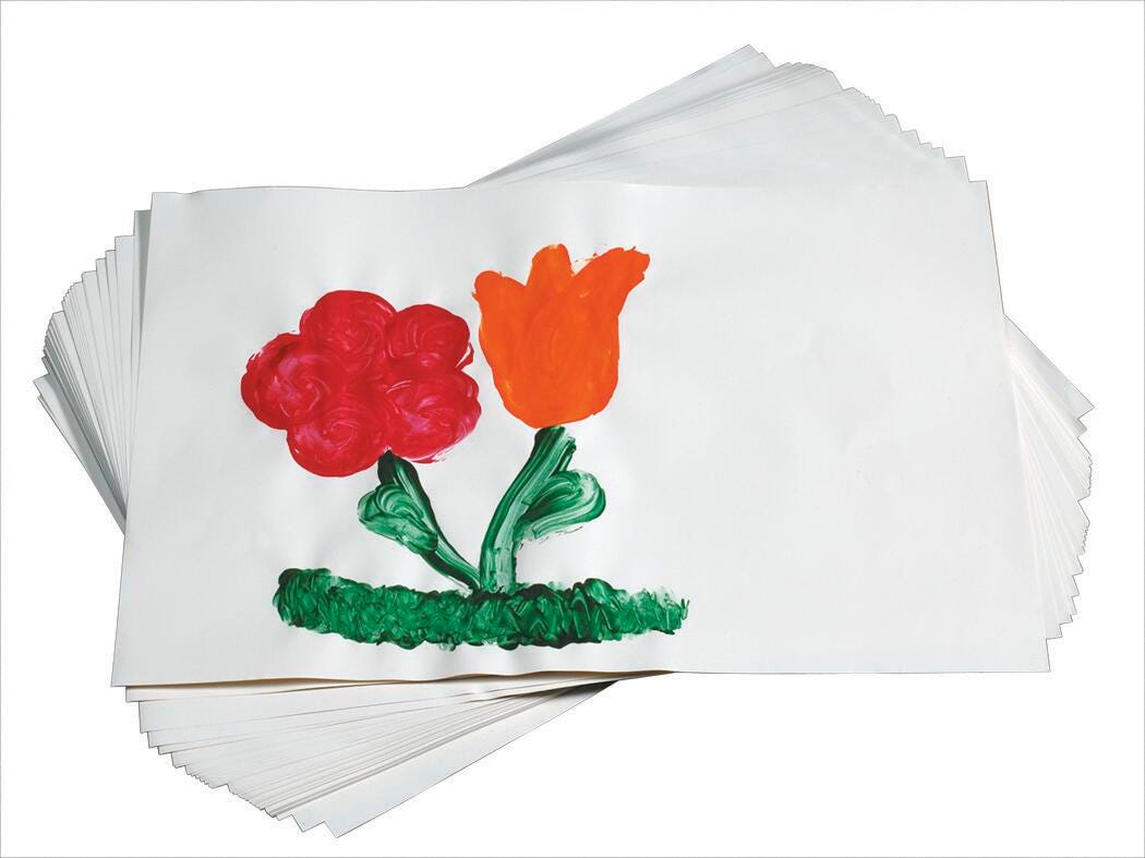 PAPER FINGERPAINT 16X22 IN 60 LB WHITE SCHOOL SMART 100 SHTS