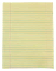 PAPER COMP 8.5X11 YELLW 3/8 RULED RED MARGIN 20LB REAM SCHOOL SMART