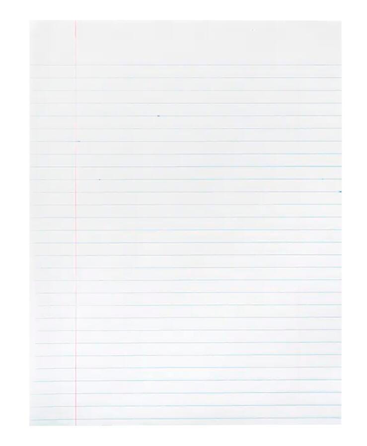 PAPER COMP 8.5X11 WHITE 3/8 RULED RED MARGIN 15LB REAM SCHOOL SMART