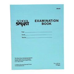 BOOK EXAM BLUE 7X8.5 4 SHTS PK OF 100 SCHOOL SMART