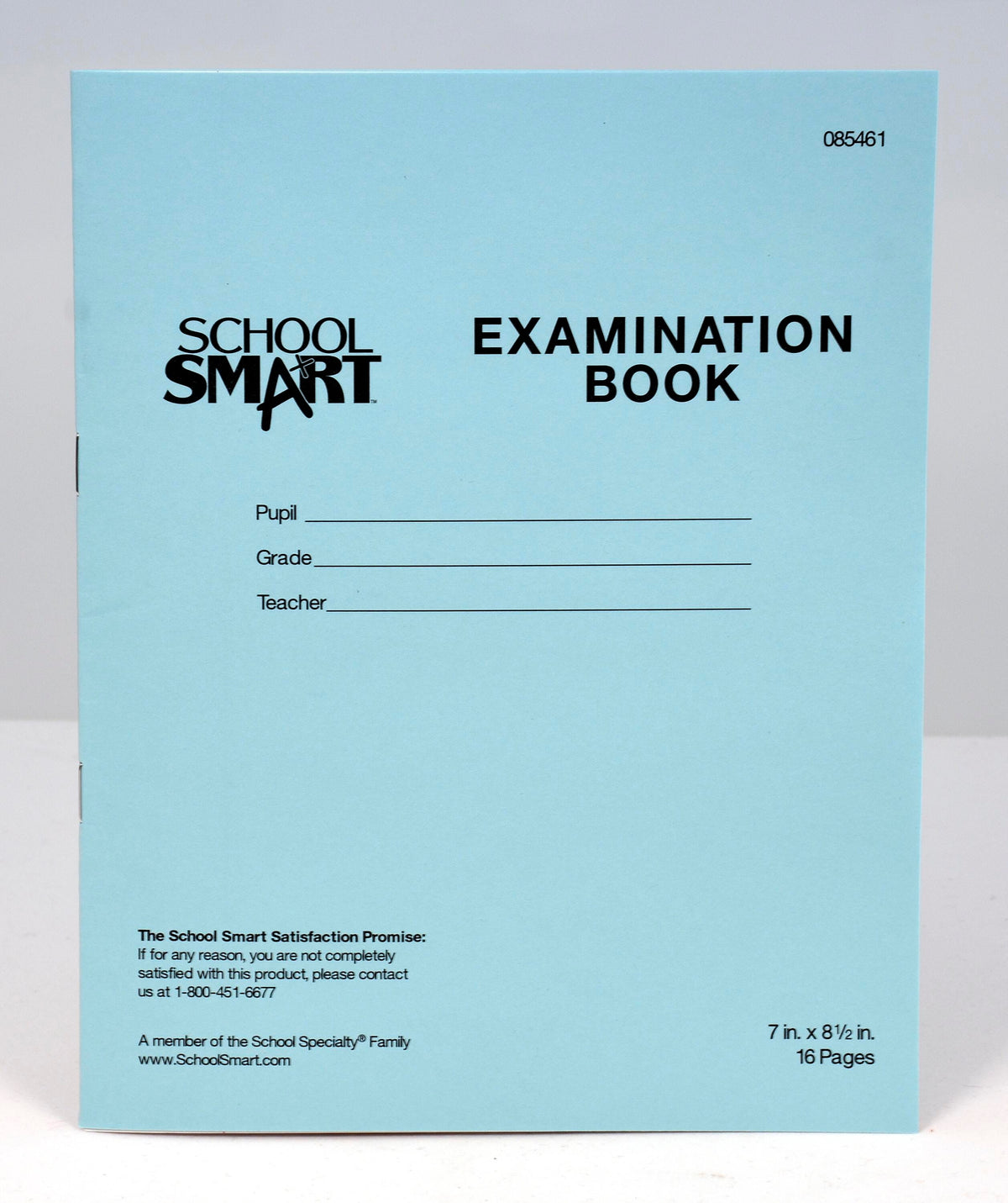 BOOK EXAM BLUE 7X8.5 8 SHTS PK OF 50 SCHOOL SMART