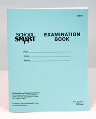 BOOK EXAM BLUE 7X8.5 12 SHTS PK OF 50 SCHOOL SMART