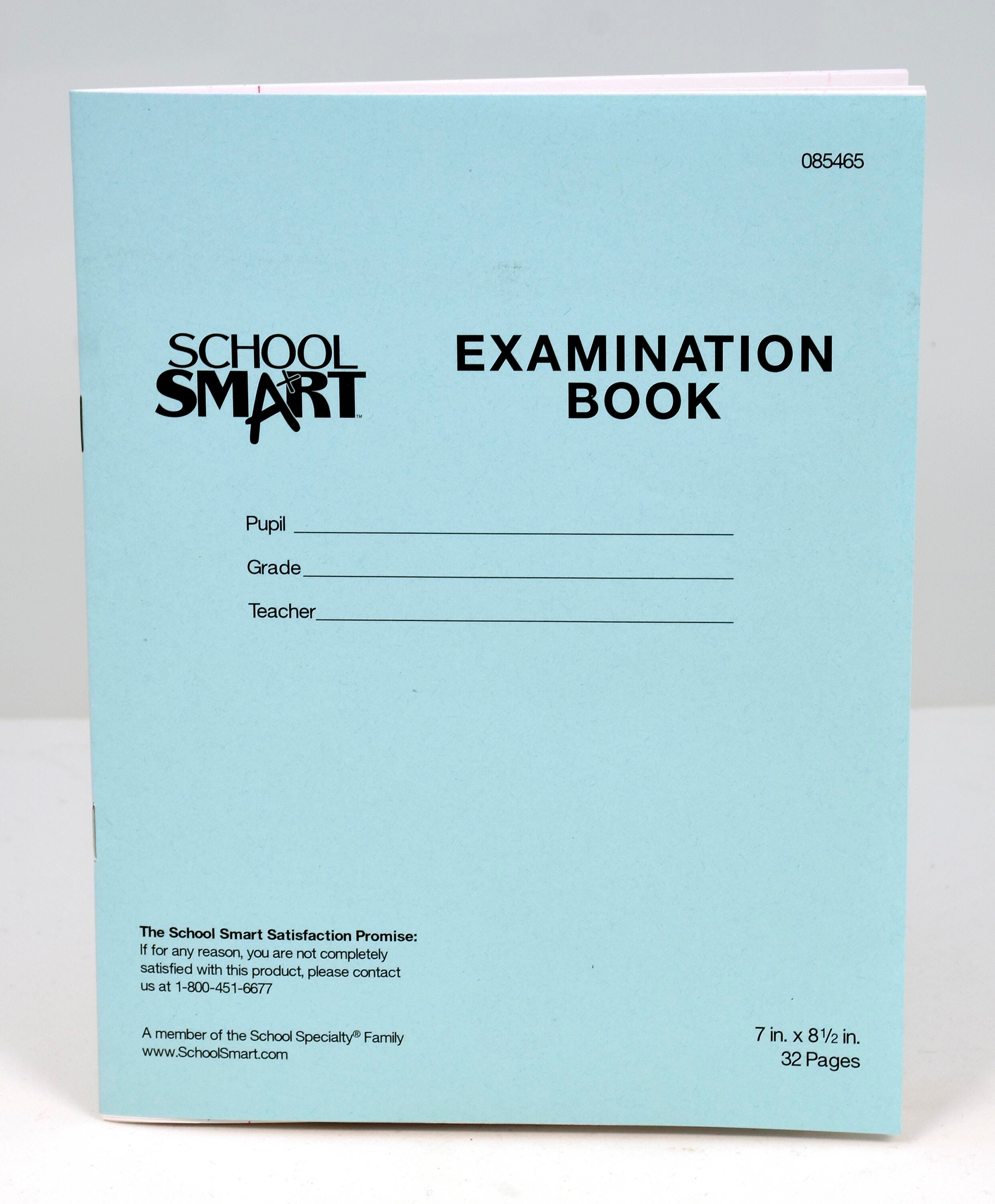 BOOK EXAM BLUE 7X8.5 16 SHTS PK OF 50 SCHOOL SMART