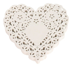 PAPER DOILIE HEART 4 INCH WHITE PK OF 100 SCHOOL SMART