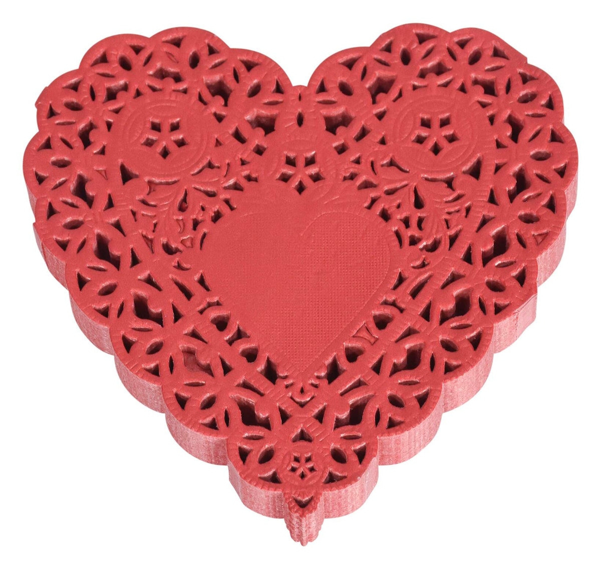 PAPER DOILIE HEART 4 INCH RED PK OF 100 SCHOOL SMART
