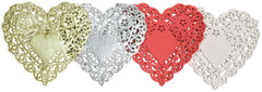 PAPER DOILIE HEART 4 INCH ASST COLORS PK OF 100 SCHOOL SMART