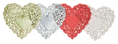 PAPER DOILIE HEART 6 INCH ASST COLORS PK OF 100 SCHOOL SMART