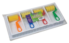 ROLLER LARGE FOAM WITH PAINT TRAY SET OF 4