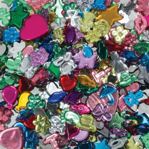 GEMSTONES FUN GEMS ASSORTED SHAPES/COLORS .5 LB