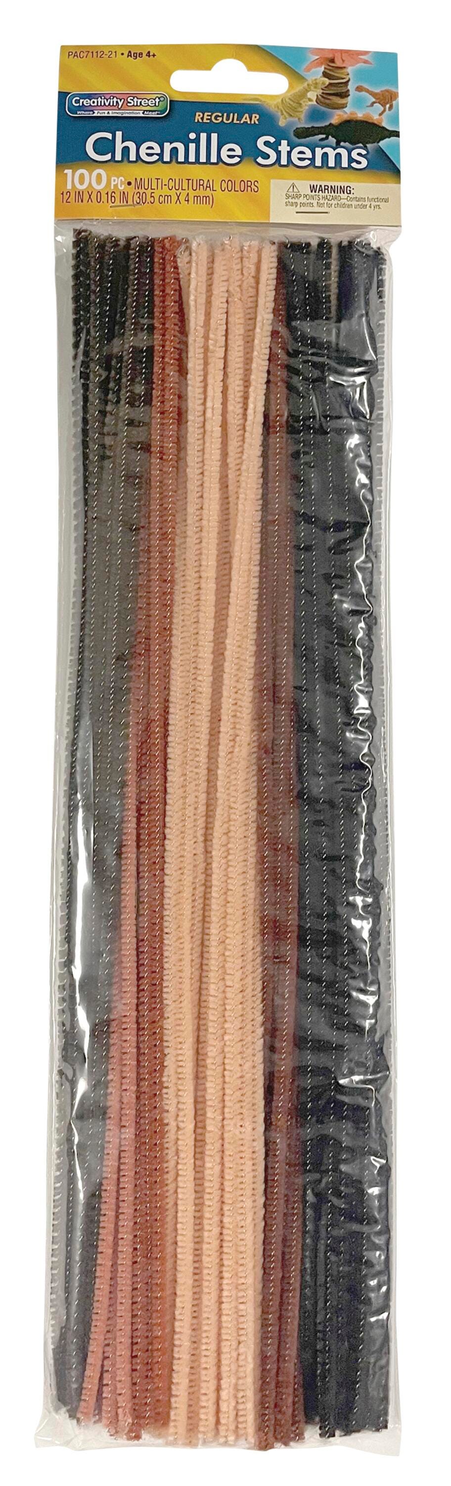 CHENILLE STEMS 12 INCH MULTICULTURAL SET OF 100