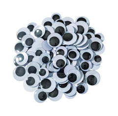 WIGGLE EYES JUMBO BLACK SET OF 100