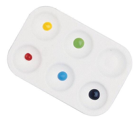 PAINT TRAY PLASTIC 6 WELLS PK/12 - SCHOOL SMART