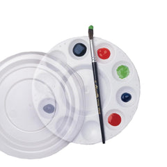 PAINT TRAY PLASTIC 10 WELLS W/COVER PACK OF 12 - SCHOOL SMART