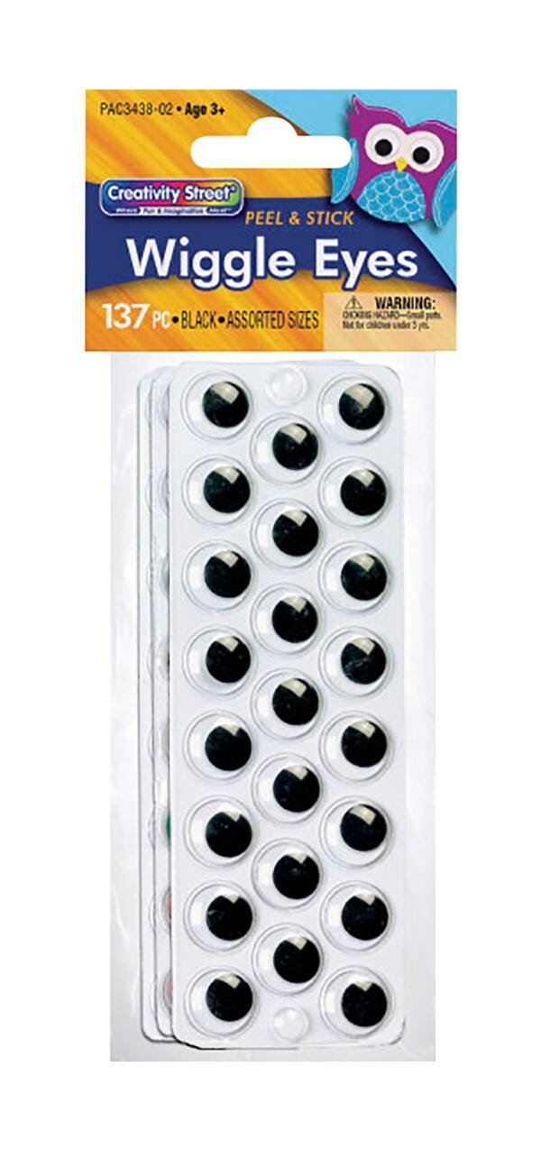 WIGGLE EYES PEEL AND STICK BLACK SET OF 137