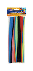 CHENILLE STEMS JUMBO 12 INCH ASSORTED COLOR SET OF 100