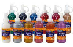 GLUE GLITTER 4 OZ ASST SET OF 12