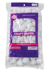 CRAFT FLUFFS WHITE PACK OF 100
