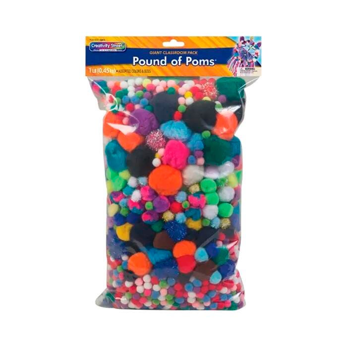 POM PONS ASSORTED SIZE/COLOR SET OF 1200