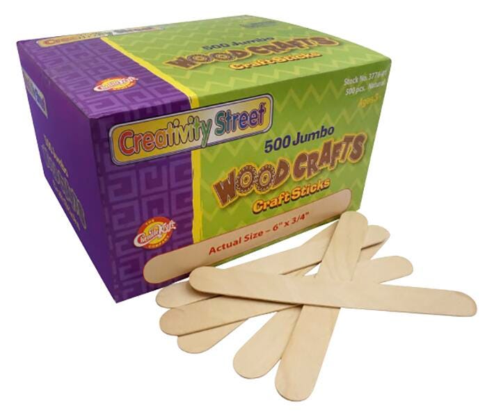 CRAFT STICKS JUMBO NATURAL PACK OF 500