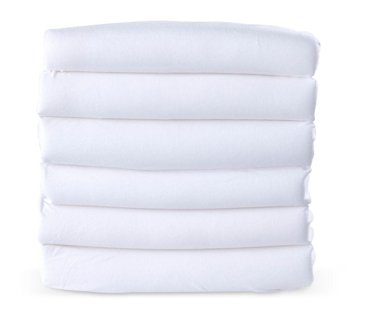 SHEET CRIB SAFEFIT ELASTIC FULL SIZE WHITE PACK OF 6