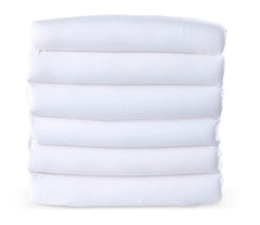 CRIB SHEET ELASTIC FITTED COMPACT - 38 X 24 X 4 INCHES - WHITE - PACK OF 6
