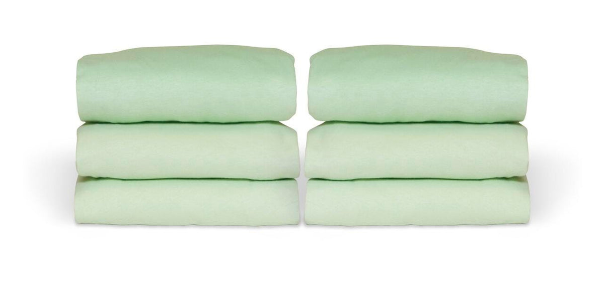 SHEET CRIB SAFEFIT ELASTIC COMPACT SIZE - 38 X 24 X 4 INCHES - MINT - PACK OF 6
